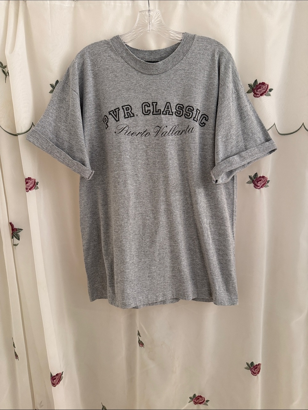 Vintage (80s) Classic Gray Puerto Vallarta Classic Short Sleeve Tee